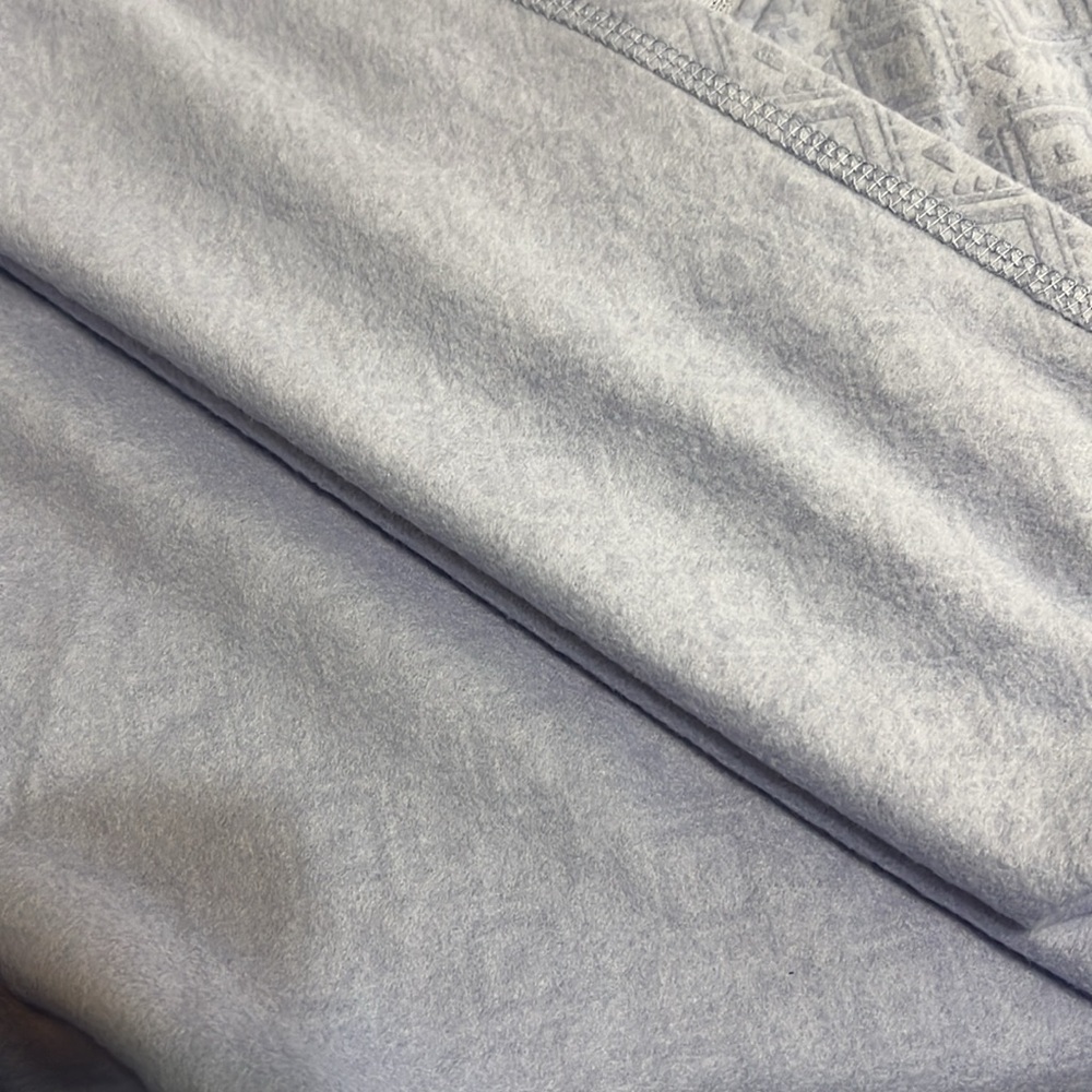 Eddie Bauer Polar Fleece Quarter Zip Embossed Geo Pale Iris NWT Sz XXL - Picture 9 of 9